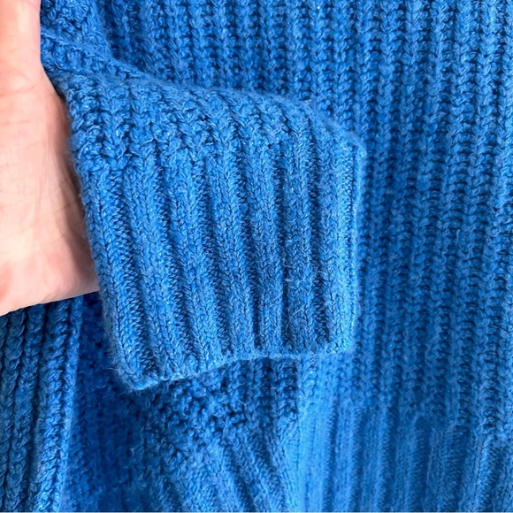 Maeve Anthropologie Blue Crop Ribbed Bell Sleeve Turtleneck Sweater XX Small - Picture 10 of 15